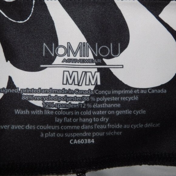 NoMiNou Womens M Black White Gray Indigenous Native Full Length Leggings - Picture 5 of 9